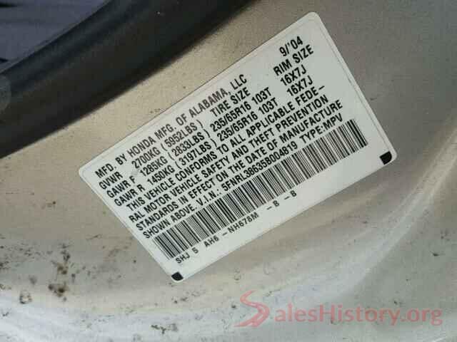 KNMAT2MV7GP601257 2005 HONDA ODYSSEY