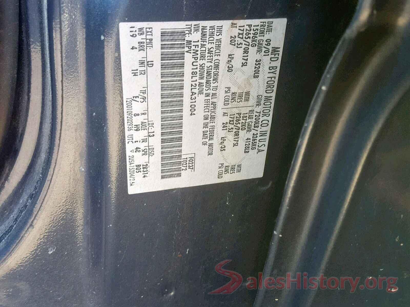 1HGCV1F31LA093830 2002 FORD EXPEDITION