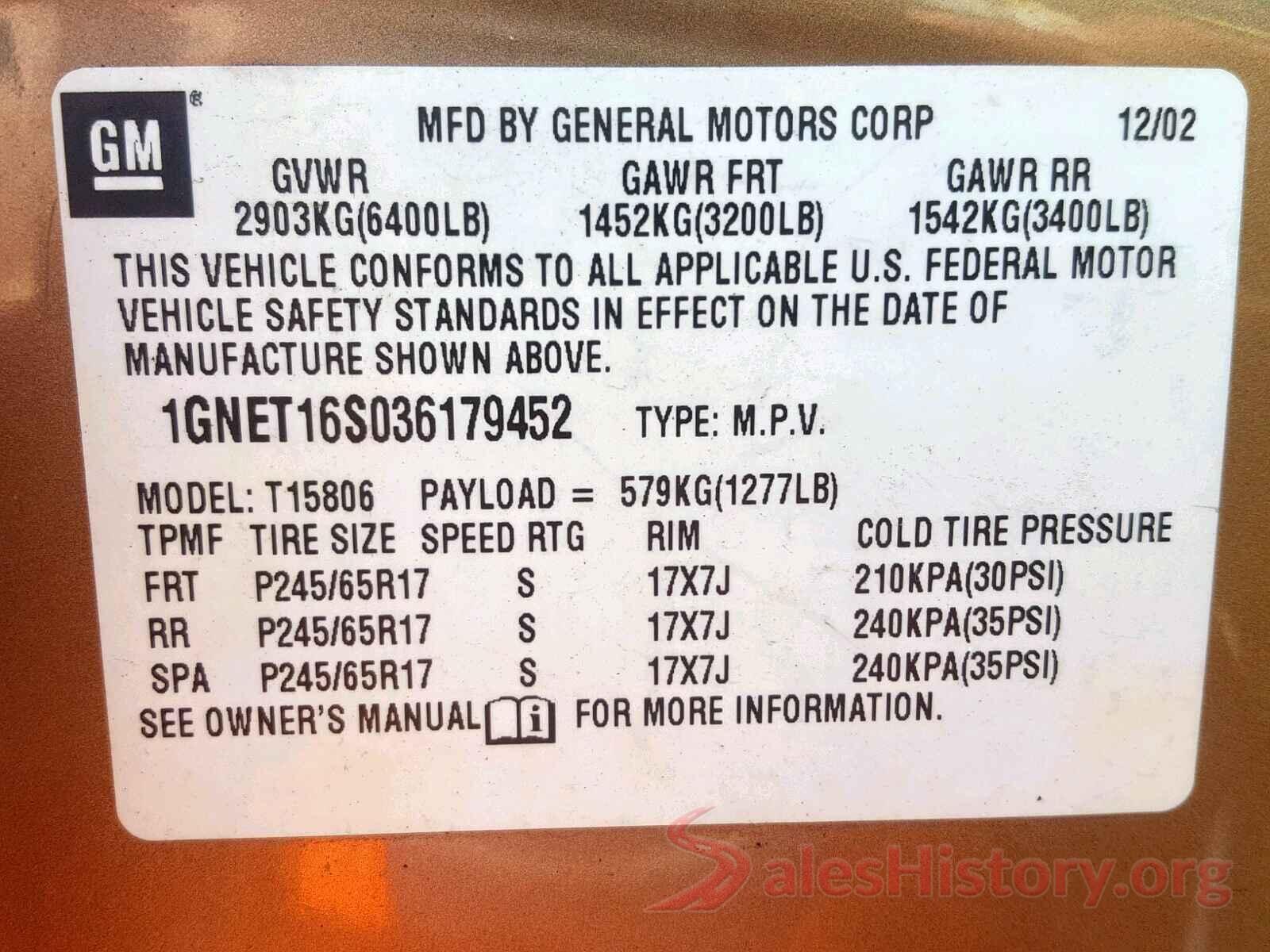 2C3CDXGJXKH617188 2003 CHEVROLET TRAILBLAZE