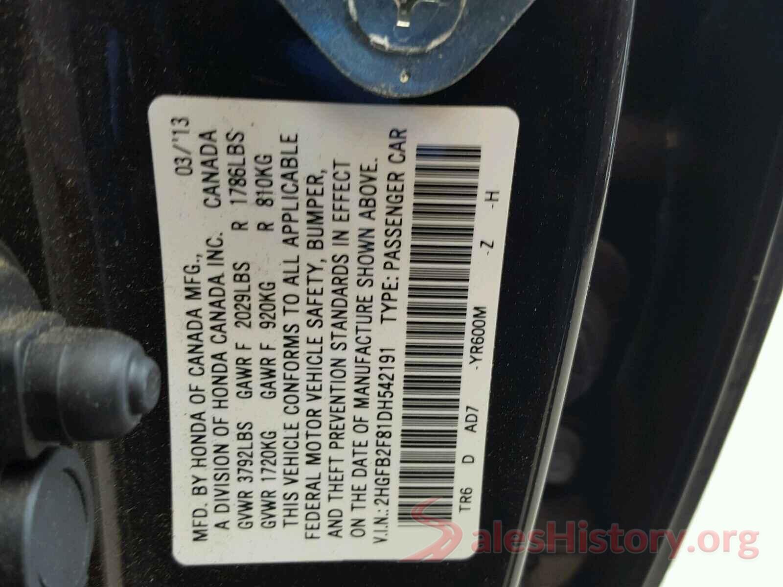 19XFC2F74JE035439 2013 HONDA CIVIC