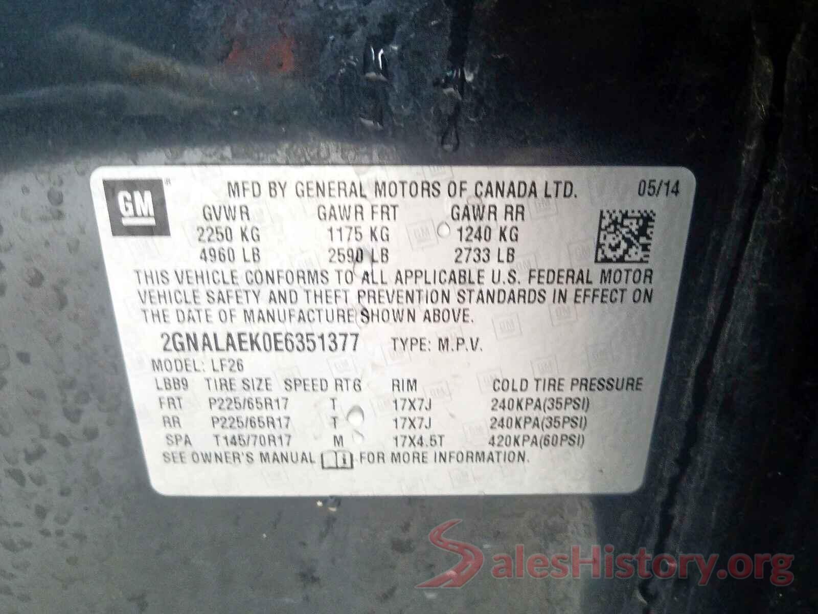 ML32A3HJ9HH001068 2014 CHEVROLET EQUINOX