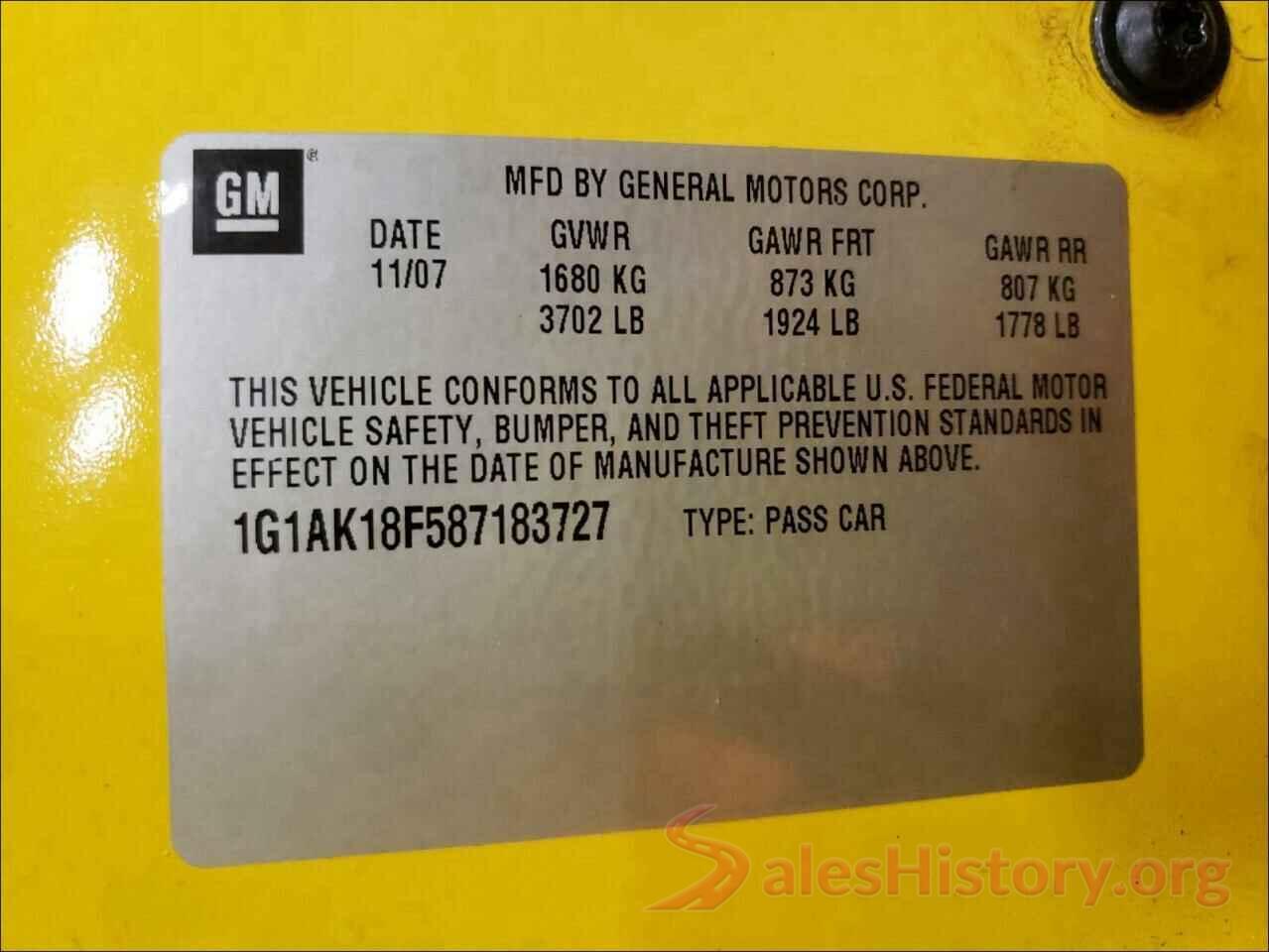 ML32F4FJ4JHF15168 2008 CHEVROLET COBALT