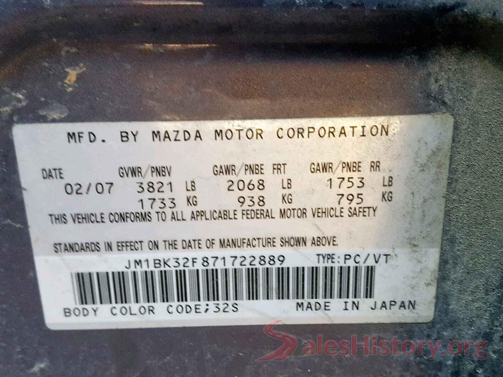 3MYDLBYV4HY166609 2007 MAZDA 3