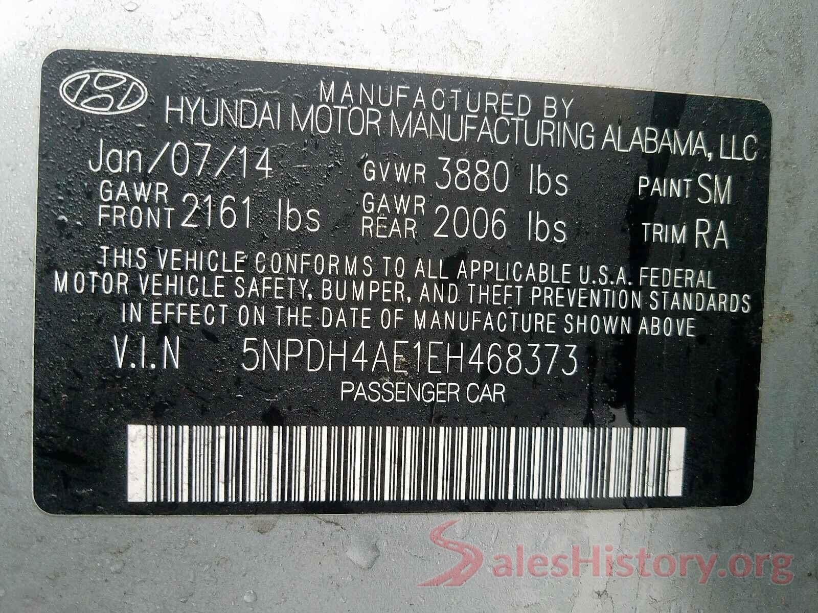 ZACCJABB7HPE58736 2014 HYUNDAI ELANTRA