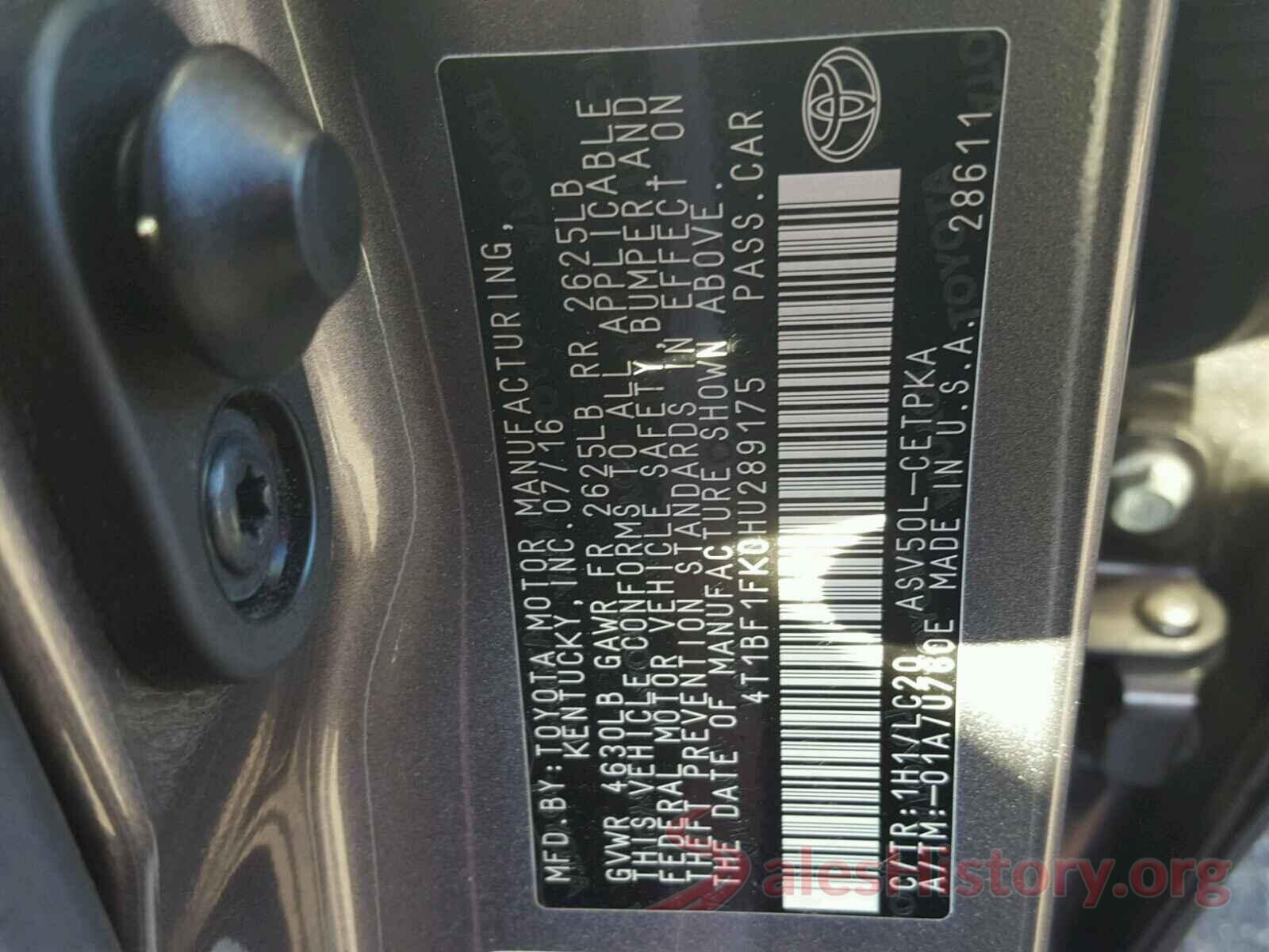 4T1BF1FK0GU254909 2017 TOYOTA CAMRY