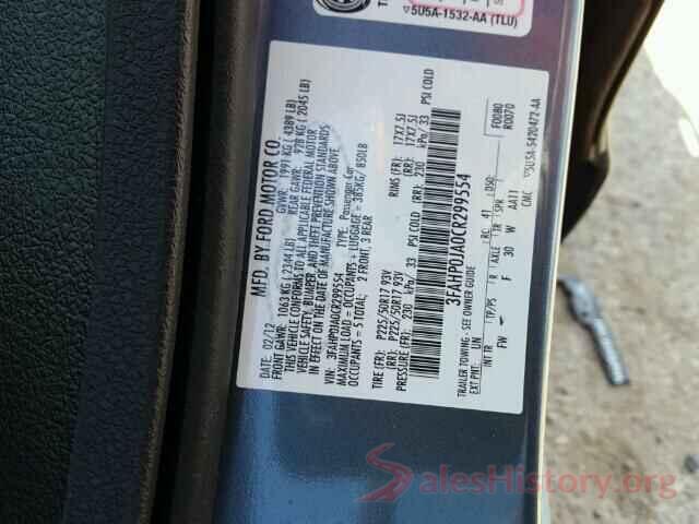 1FDBF2A64GEB34038 2012 FORD FUSION