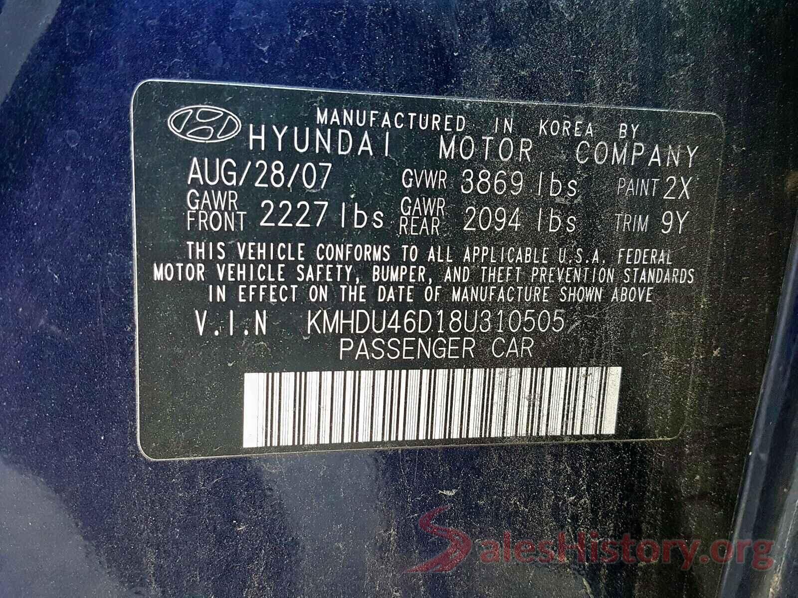 4T1BD1FK2HU215875 2008 HYUNDAI ELANTRA