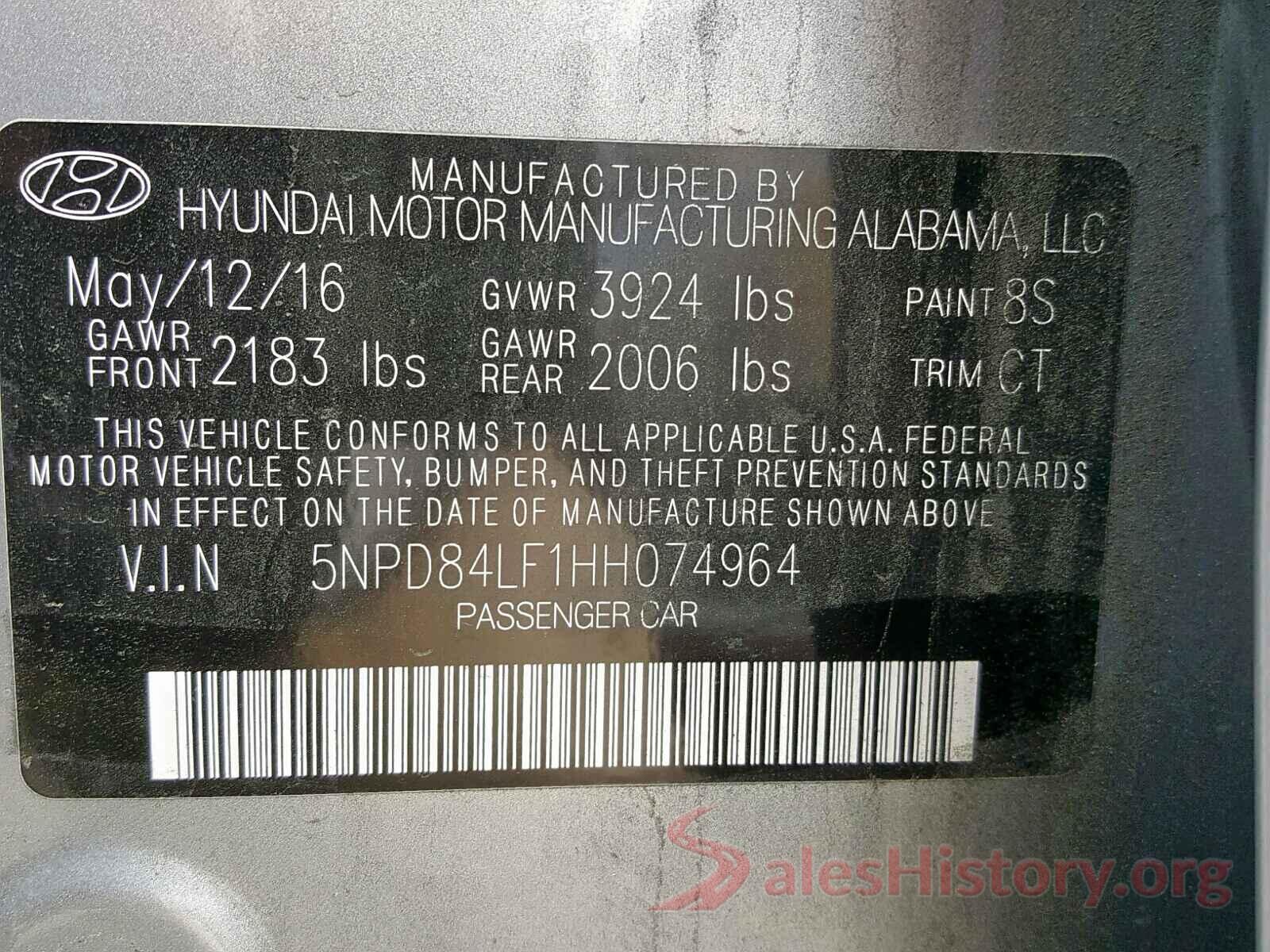 3N1CE2CP1GL384423 2017 HYUNDAI ELANTRA