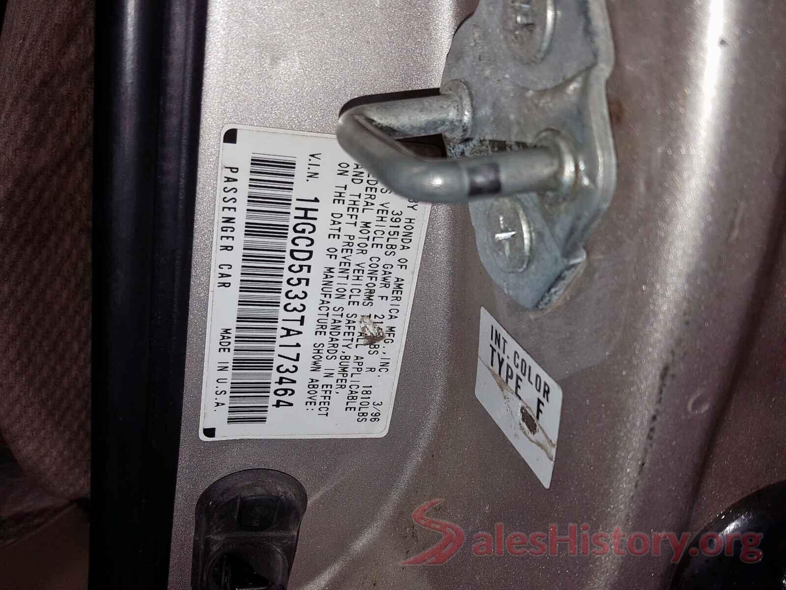 3VWE57BU1KM055134 1996 HONDA ACCORD