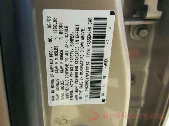 4T1BF1FK6GU614538 2006 HONDA ACCORD