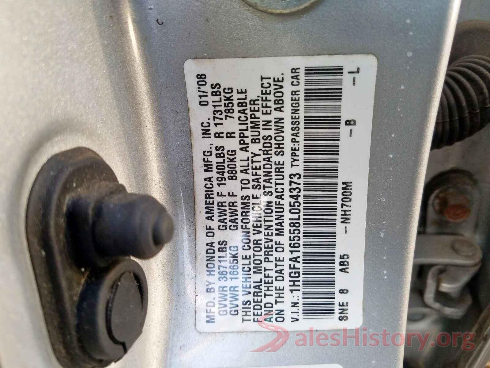 KNDJX3AA6J7569453 2008 HONDA CIVIC