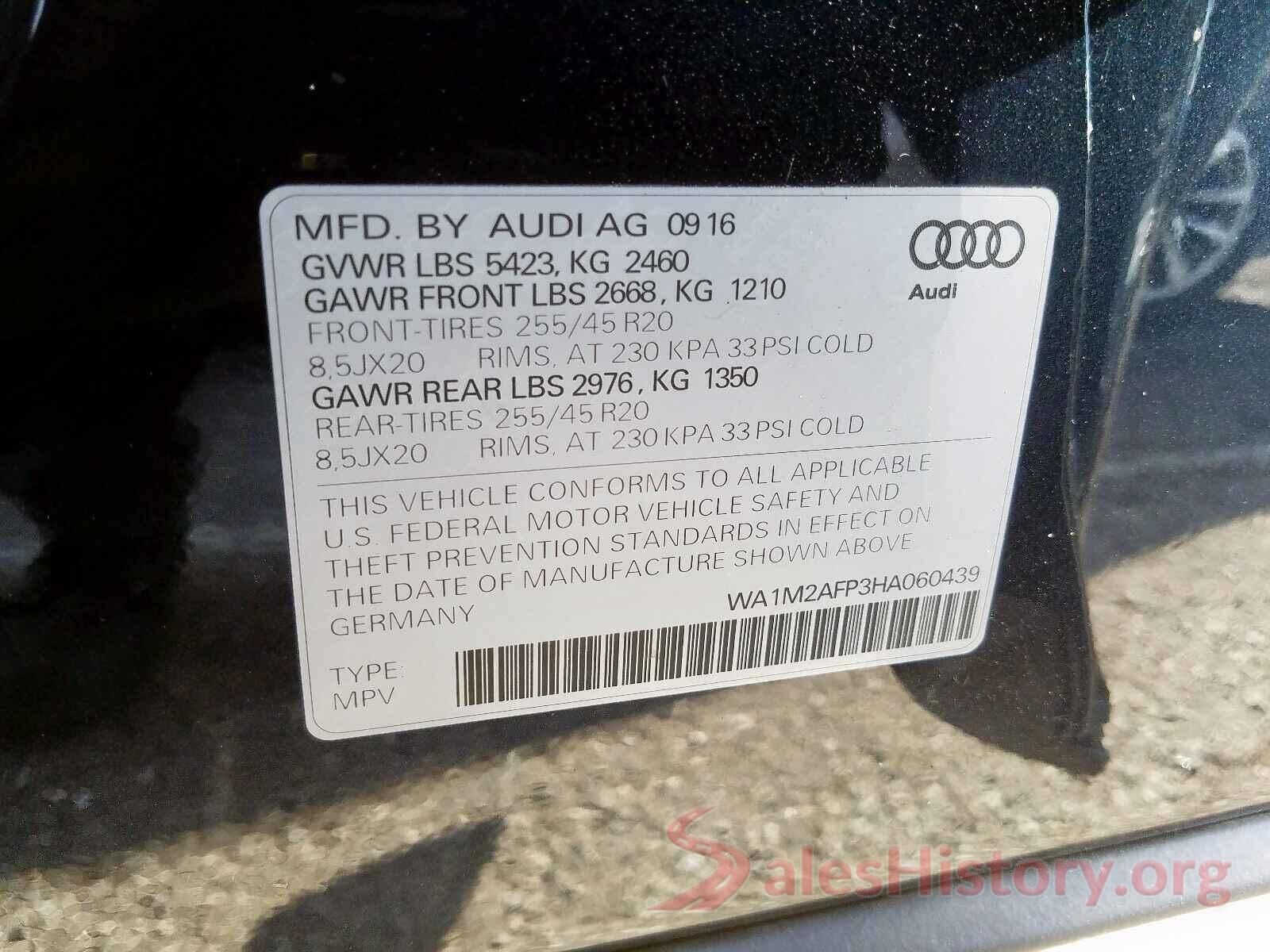 1HGCR2F39HA306492 2017 AUDI Q5