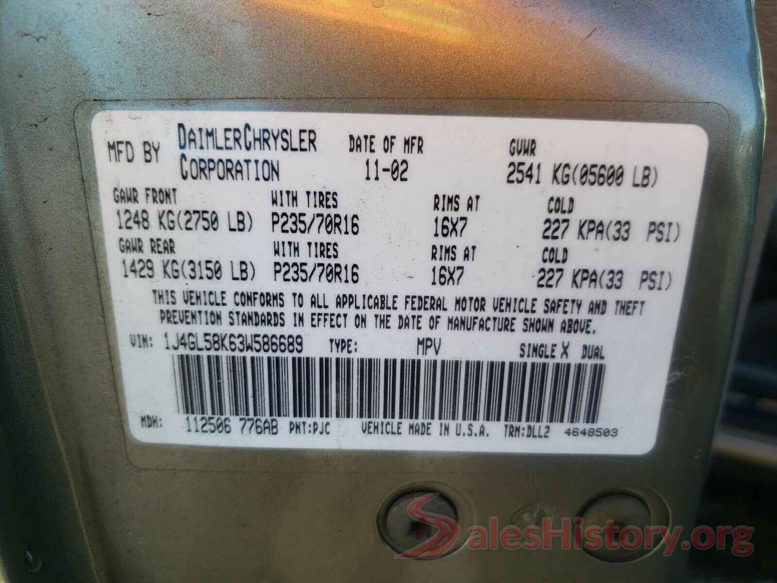 3MZBN1U73HM133171 2003 JEEP LIBERTY