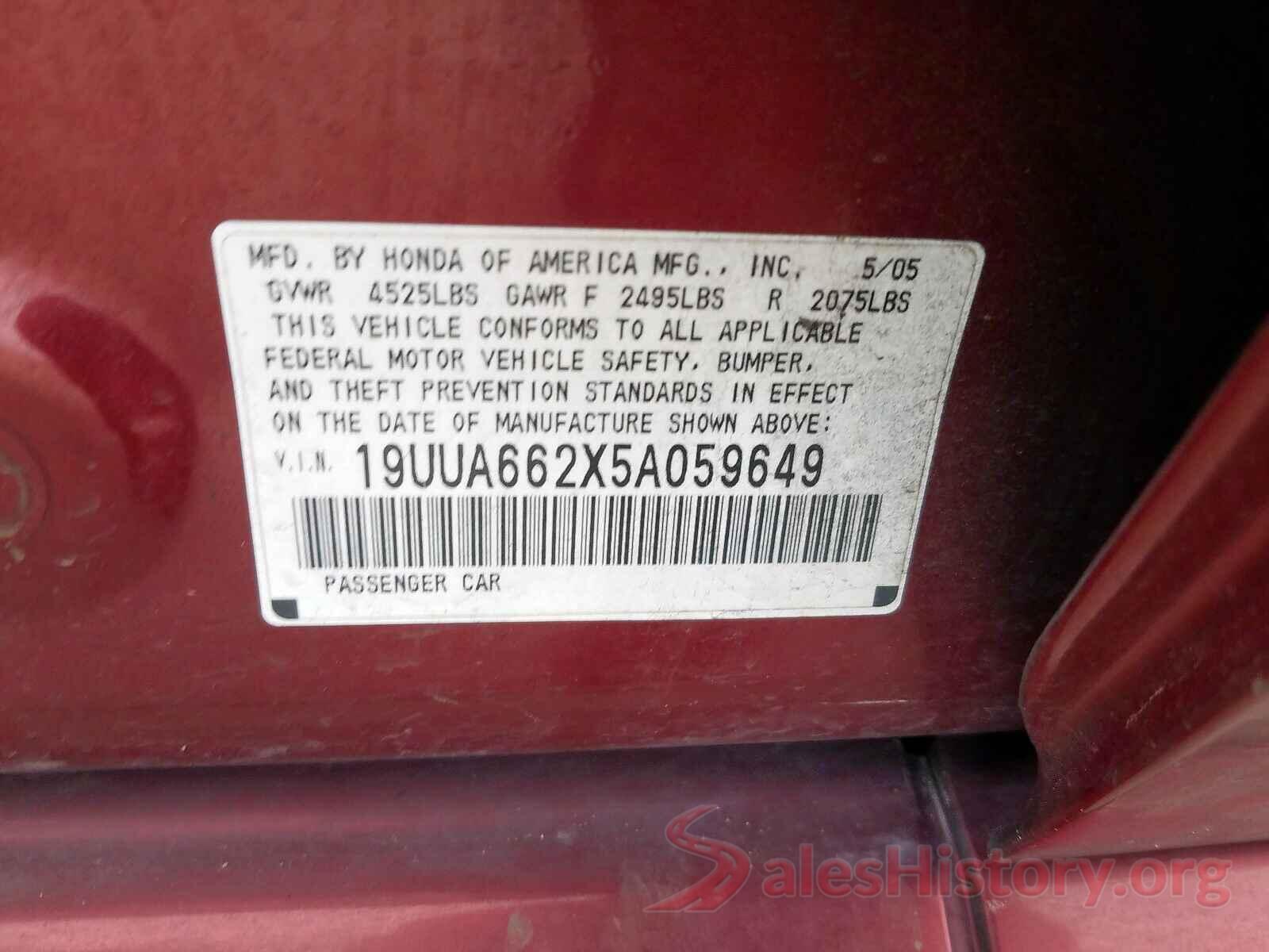 1N4BL4EV1LC143480 2005 ACURA TL