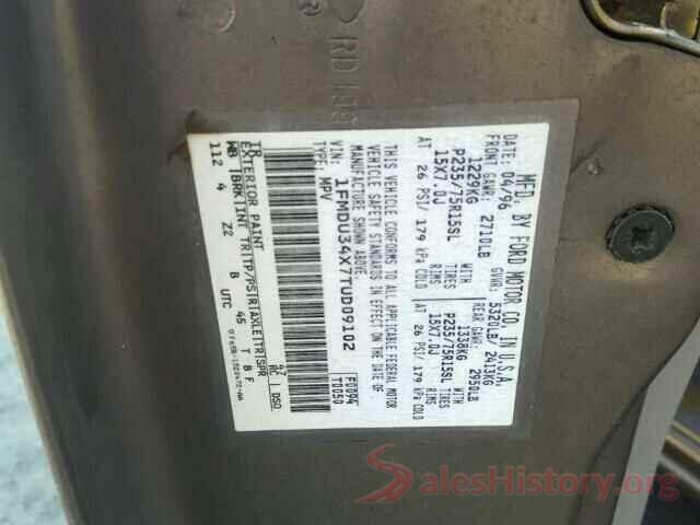 3FA6P0D97HR139929 1996 FORD EXPLORER