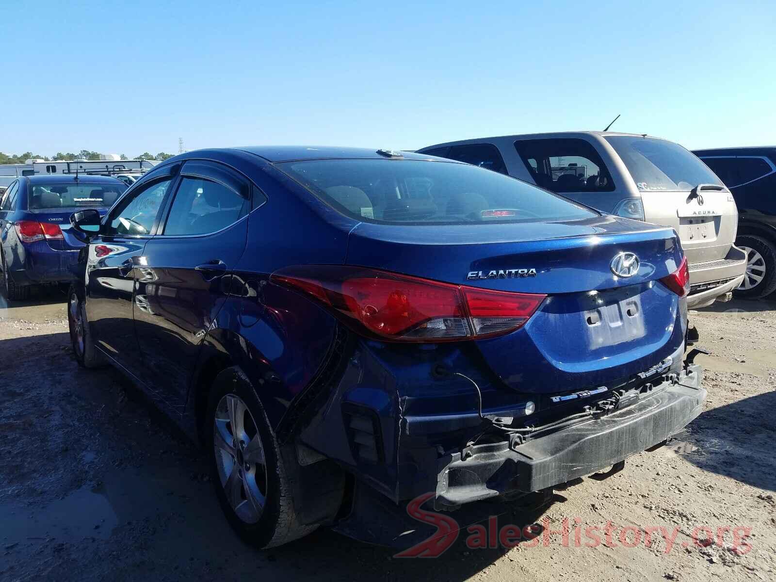 5NPDH4AE9GH680697 2016 HYUNDAI ELANTRA