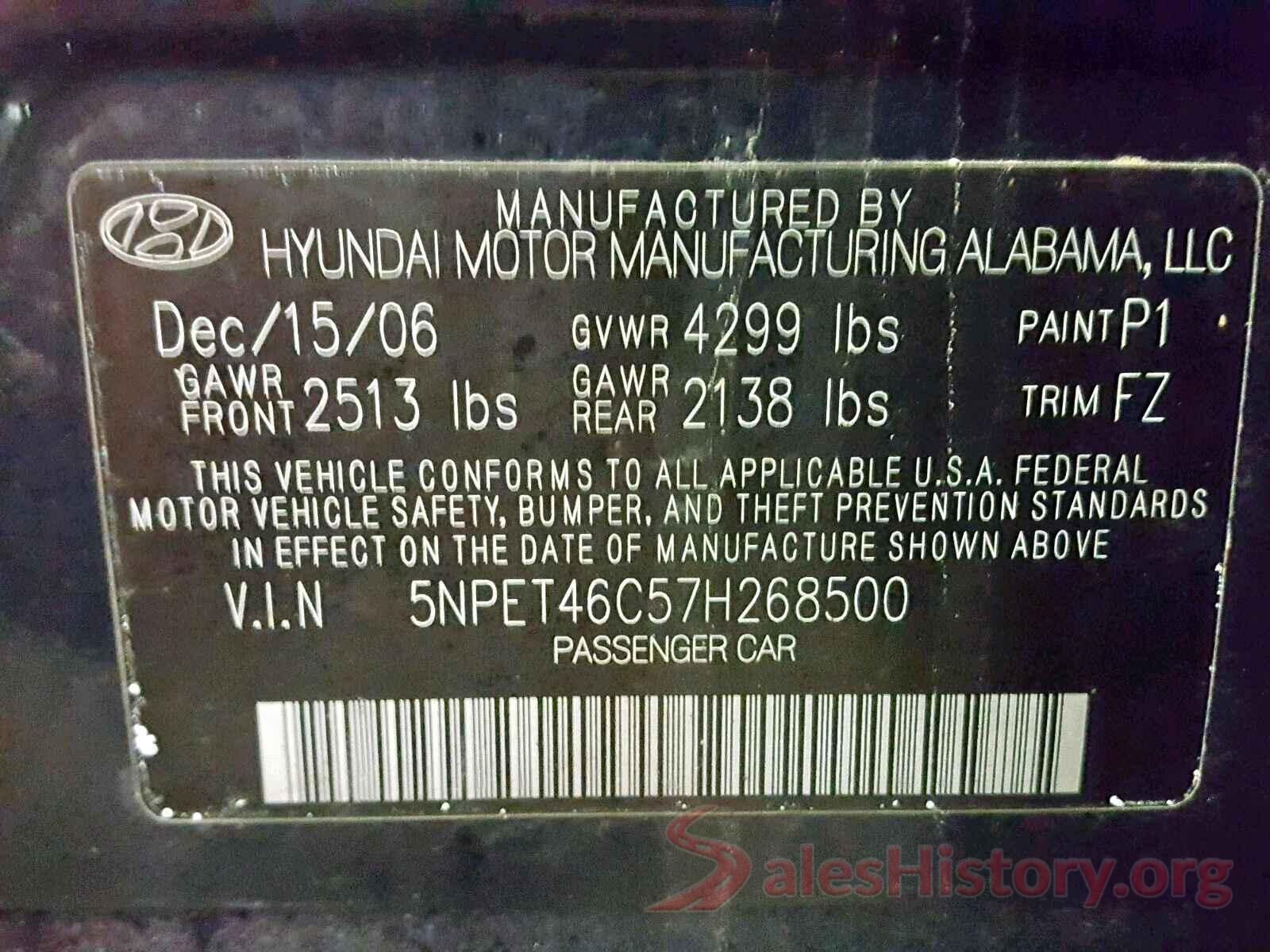 3C4NJCBB9KT840562 2007 HYUNDAI SONATA