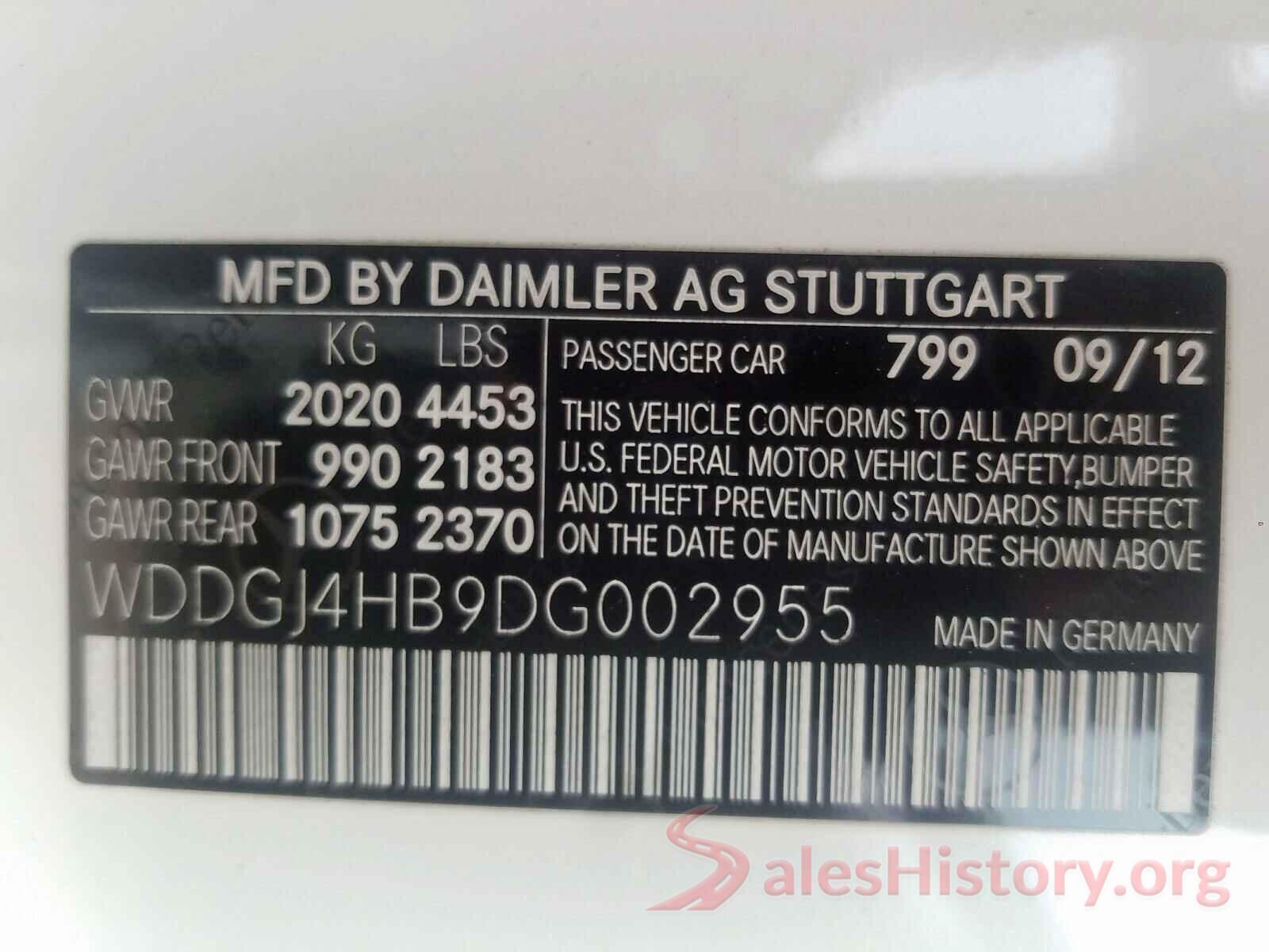 4T1BF1FK1HU287645 2013 MERCEDES-BENZ C CLASS