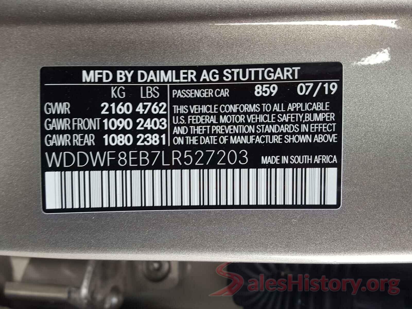 WDDWF8EB7LR527203 2020 MERCEDES-BENZ C CLASS