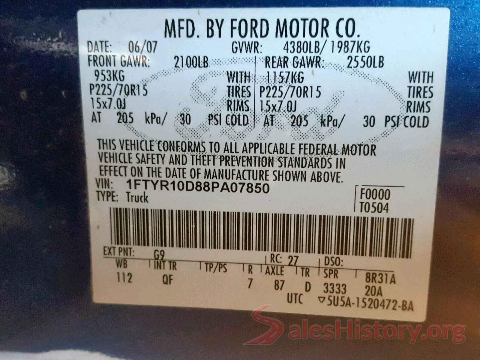 4T1B61HK5JU008183 2008 FORD RANGER