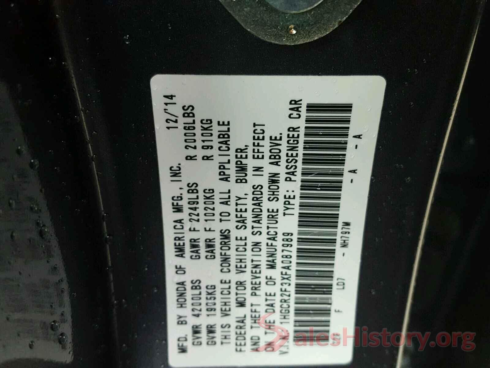 1C4PJMDB7HW635076 2015 HONDA ACCORD