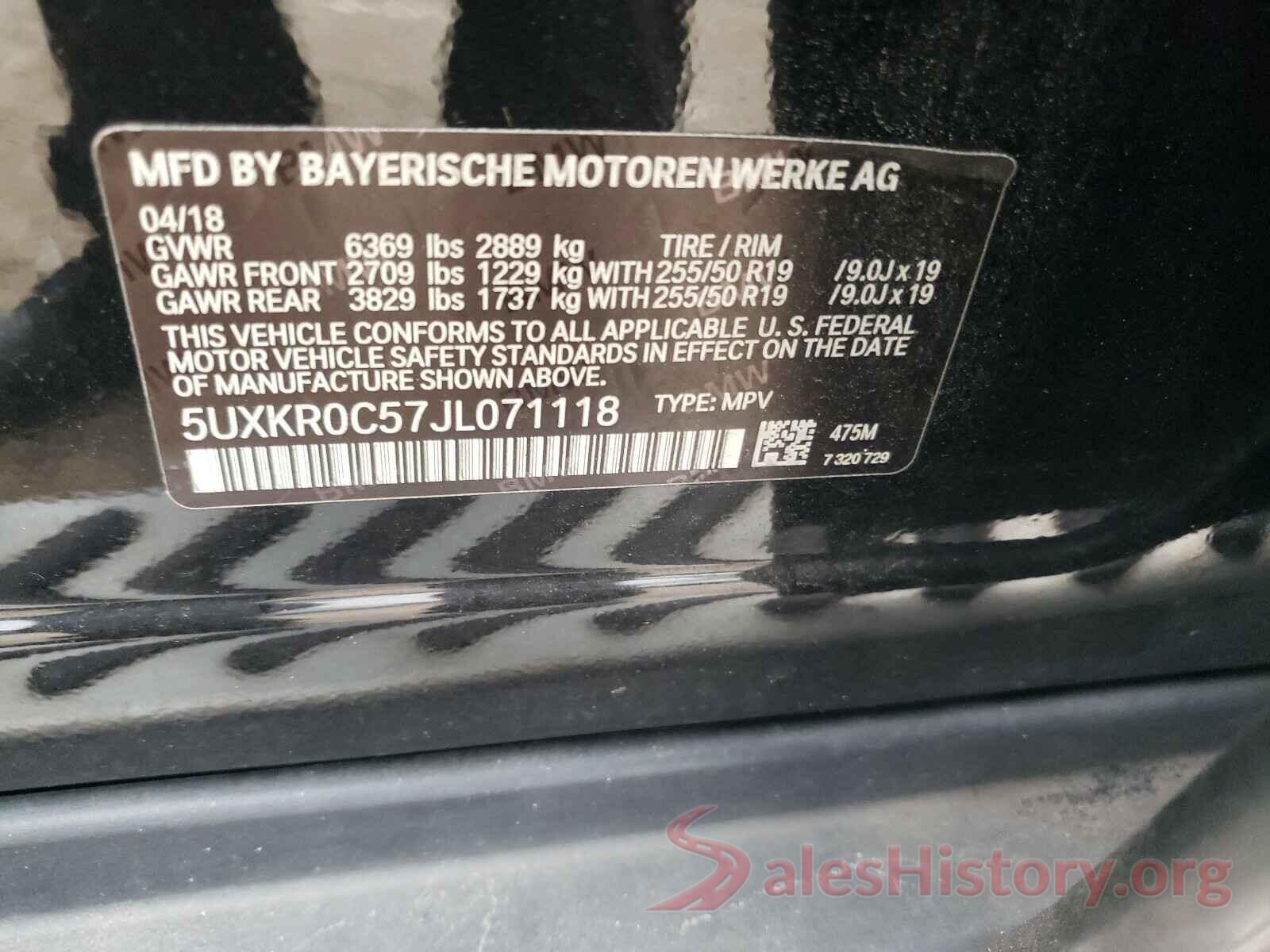 5UXKR0C57JL071118 2018 BMW X5