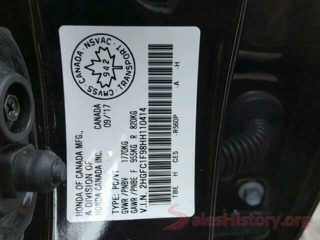 3CZRU5H1XLM704417 2017 HONDA CIVIC