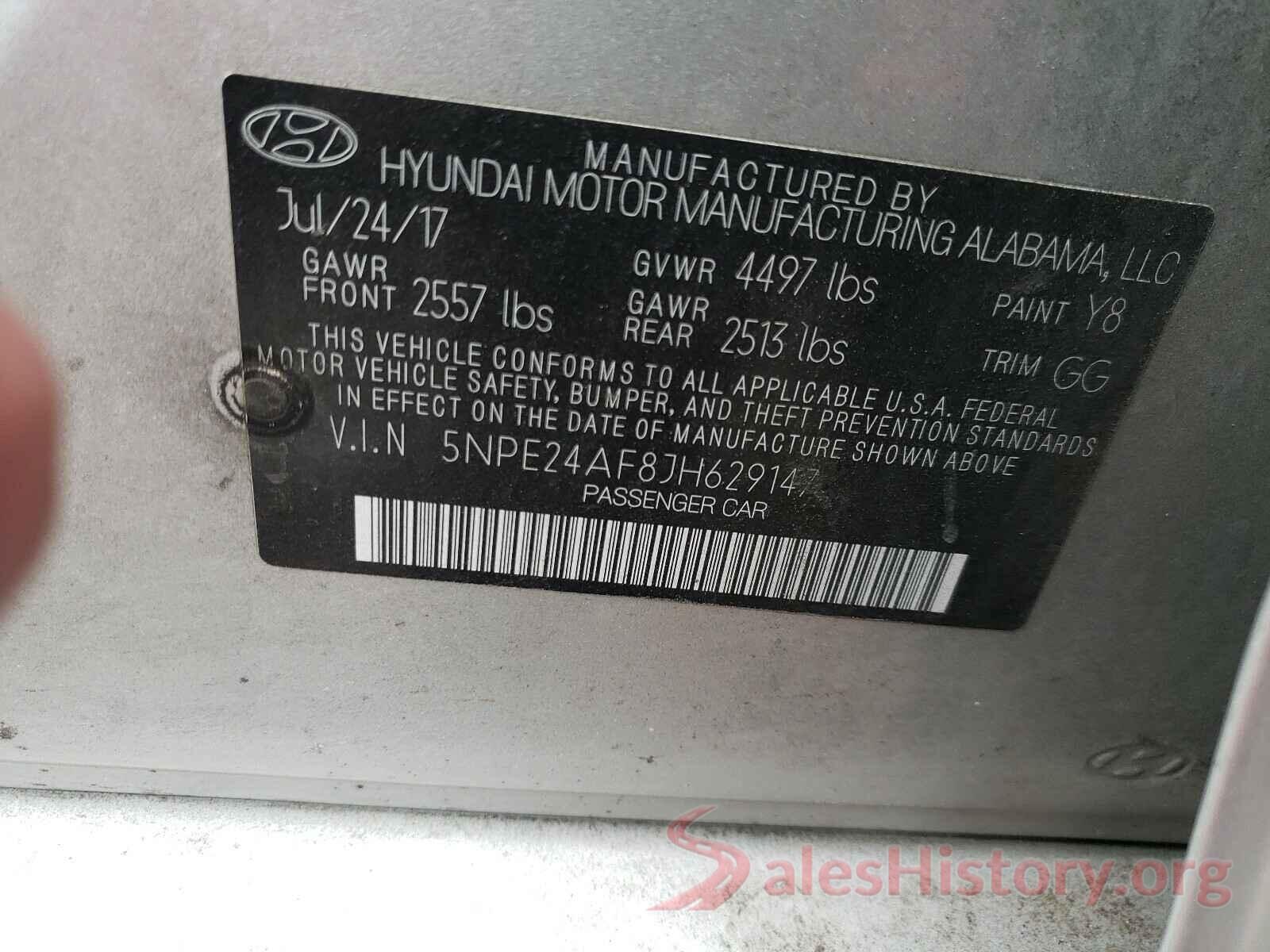 5N1AR2MN3GC632460 2018 HYUNDAI SONATA