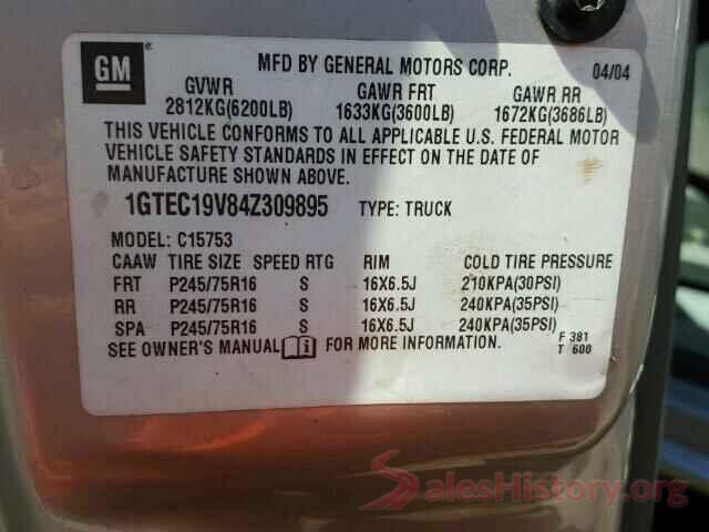 3KPFK4A71HE062596 2004 GMC SIERRA