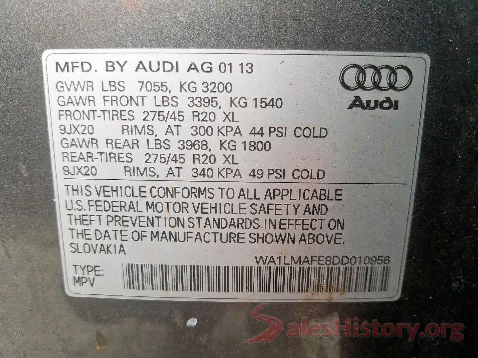 KM8J2CA43MU331442 2013 AUDI Q7