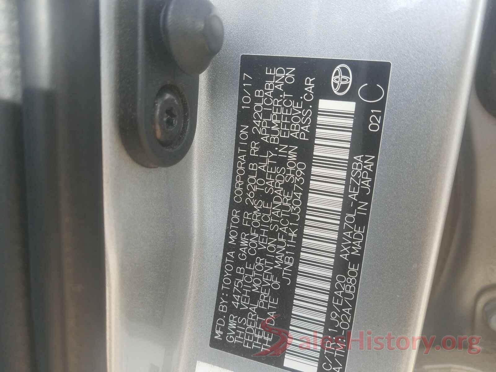 JTNB11HK1J3047390 2018 TOYOTA CAMRY