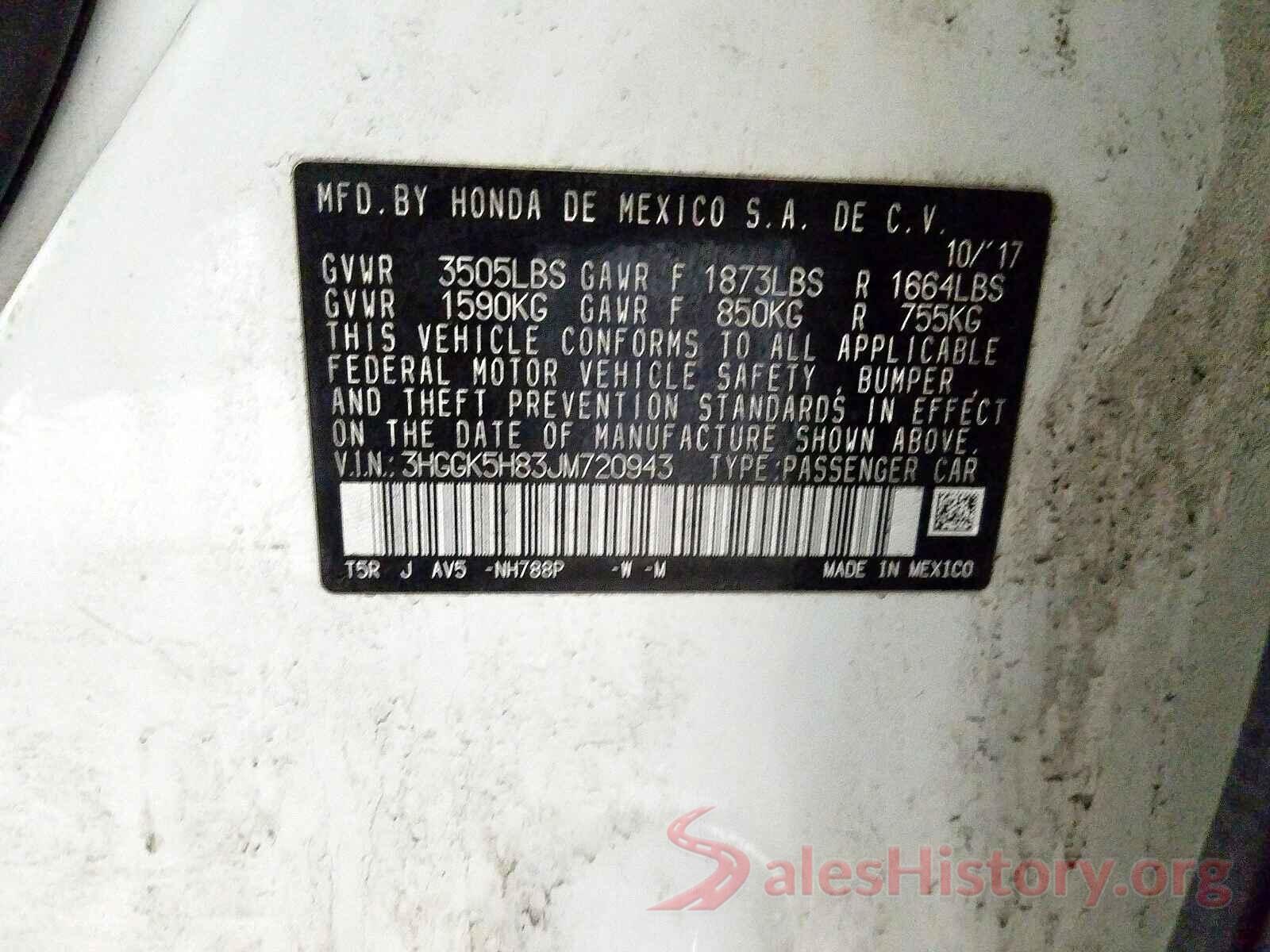 3N1CE2CP5HL361003 2018 HONDA FIT