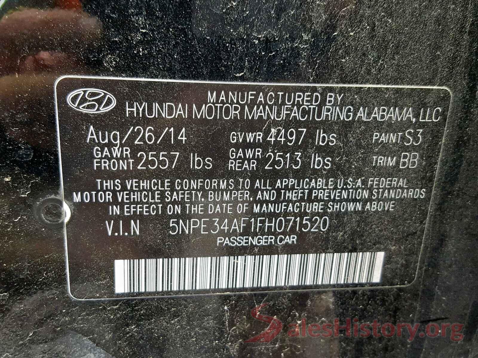 1N4AA6AP3GC385262 2015 HYUNDAI SONATA