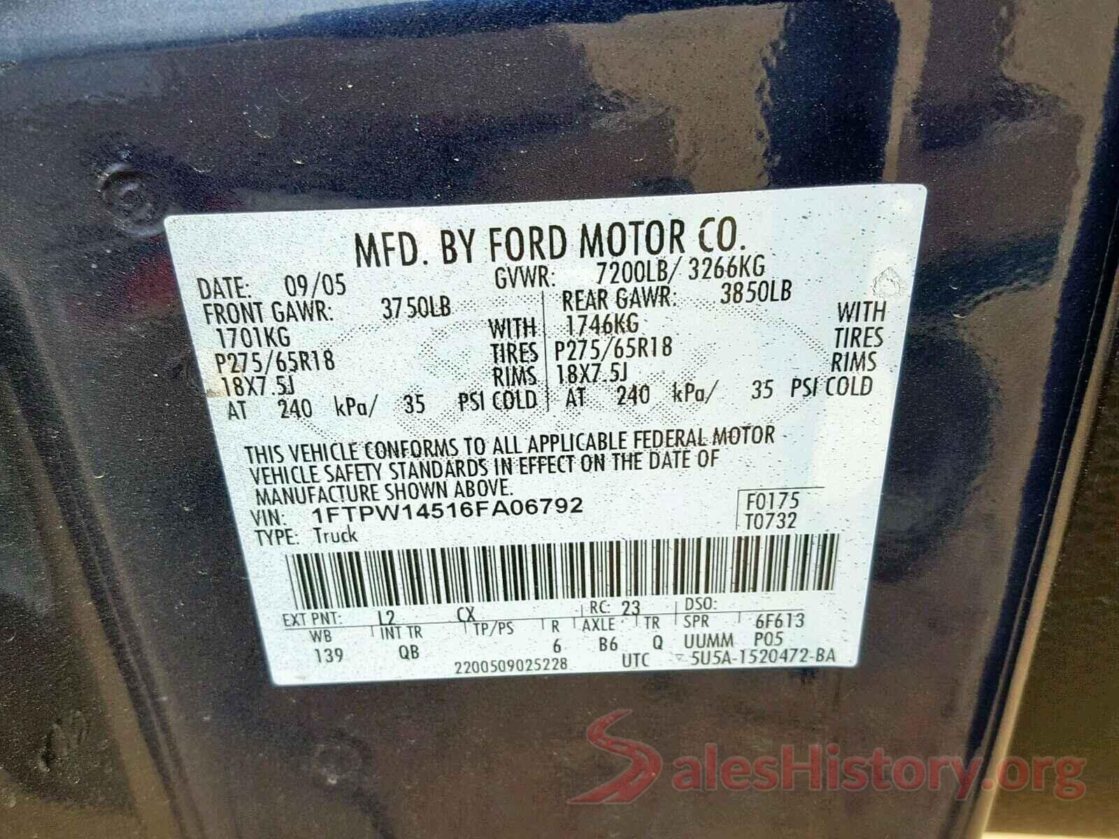 3N1AB7AP1JY295025 2006 FORD F150 SUPER