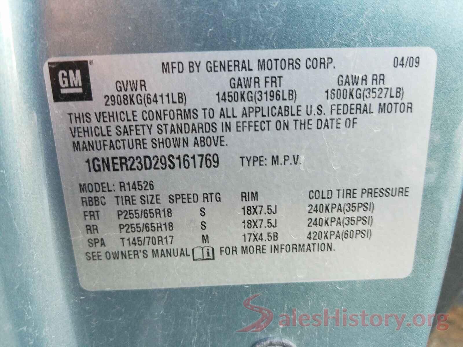 5XXGT4L36JG237045 2009 CHEVROLET TRAVERSE