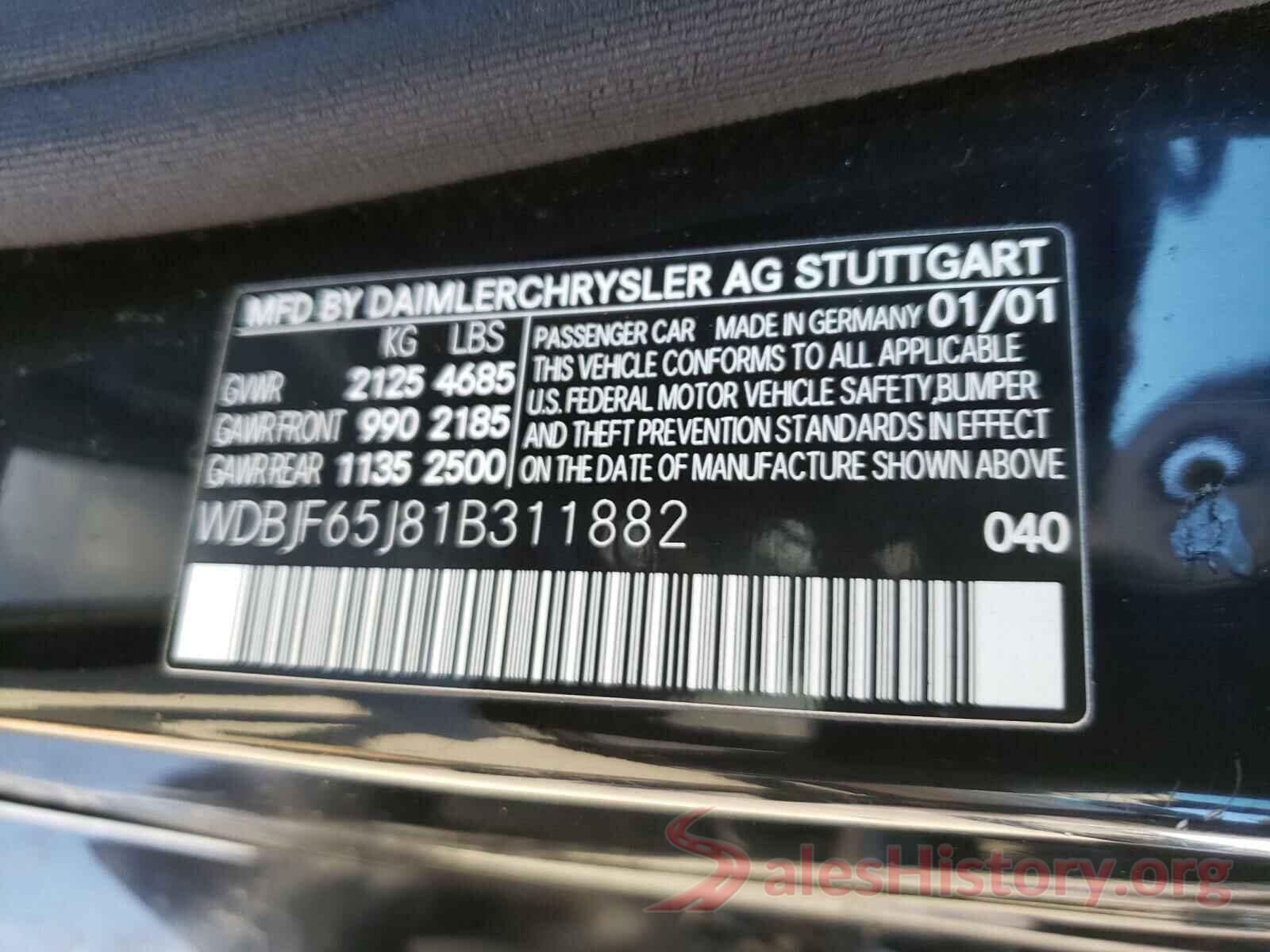 4S4BTGPD5M3112696 2001 MERCEDES-BENZ E CLASS