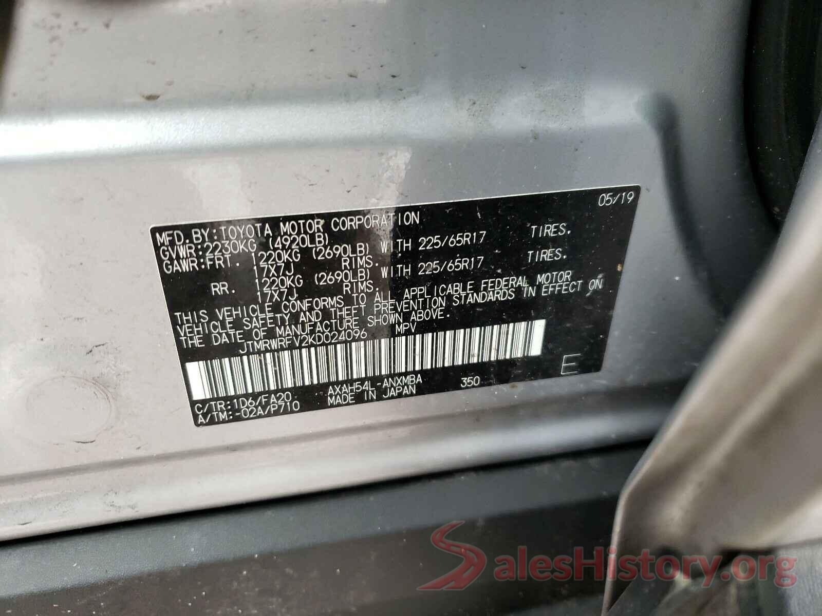 JTMRWRFV2KD024096 2019 TOYOTA RAV4