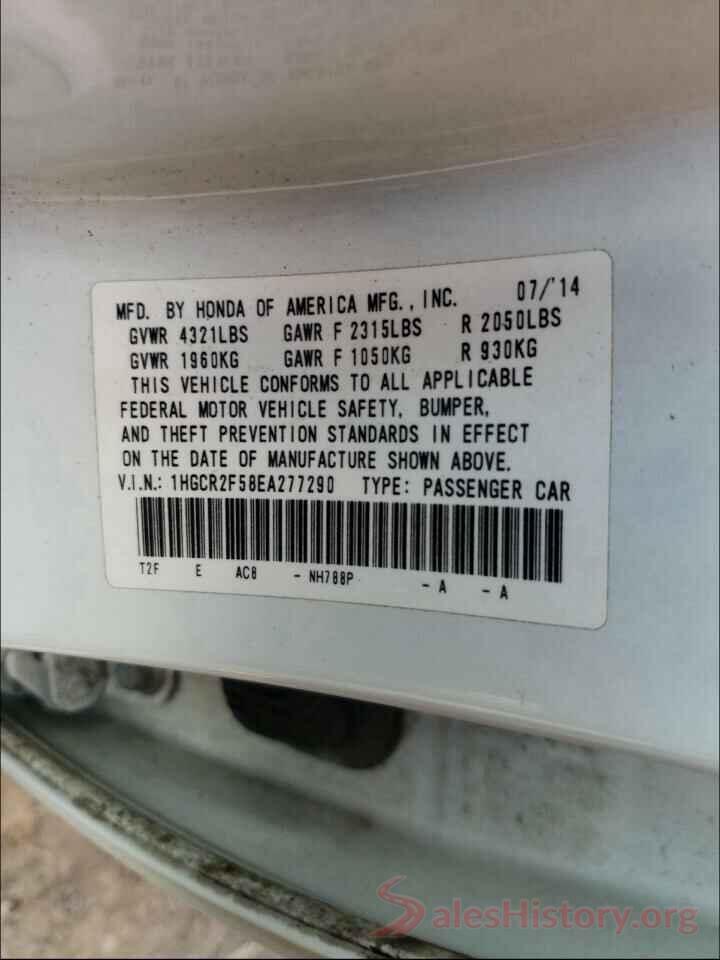 4T1BF1FK6HU775134 2014 HONDA ACCORD