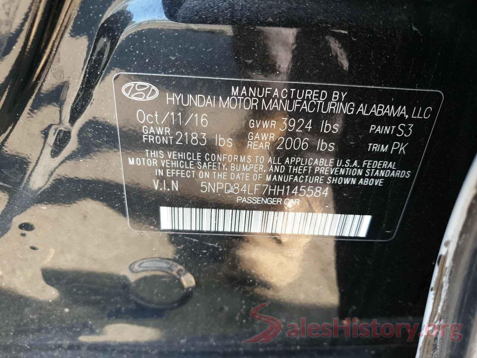 1N4AA6CV5LC372289 2017 HYUNDAI ELANTRA