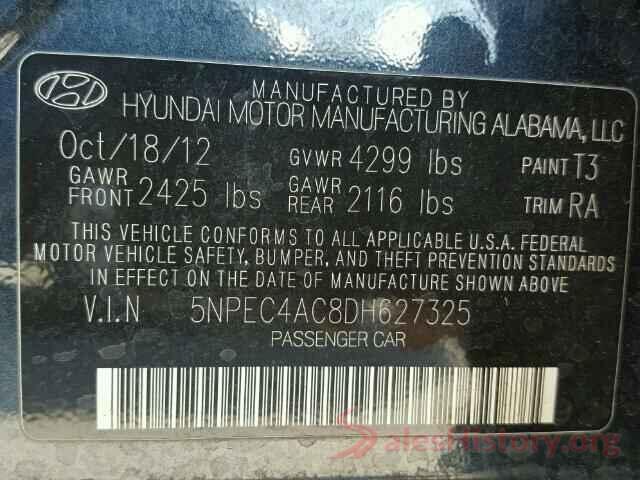 4T1BF1FK8HU631956 2013 HYUNDAI SONATA