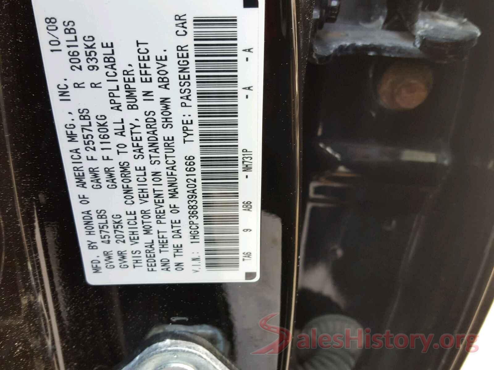 2T3WFREV3JW496667 2009 HONDA ACCORD