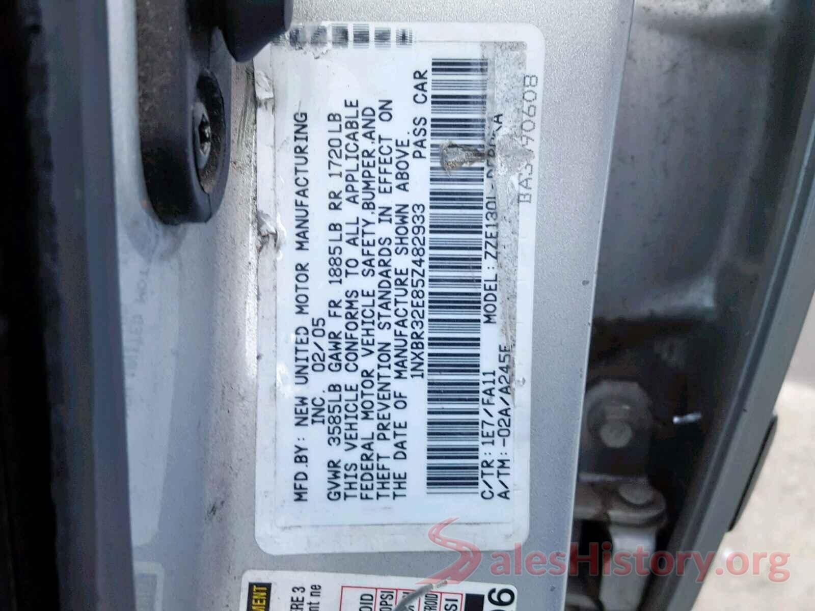 5YFBURHE7GP388989 2005 TOYOTA COROLLA