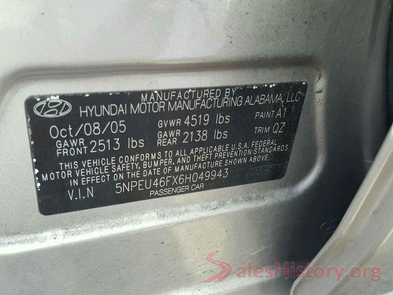 ML32A3HJ8HH005256 2006 HYUNDAI SONATA