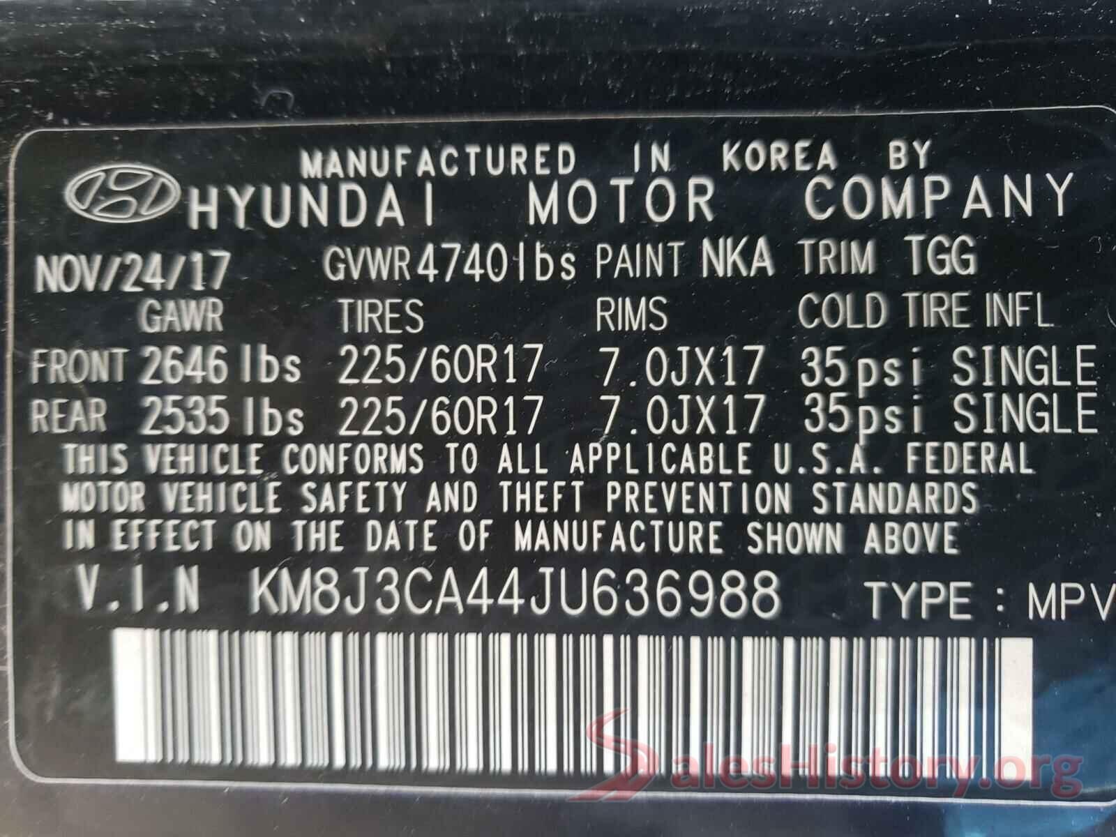 KM8J3CA44JU636988 2018 HYUNDAI TUCSON