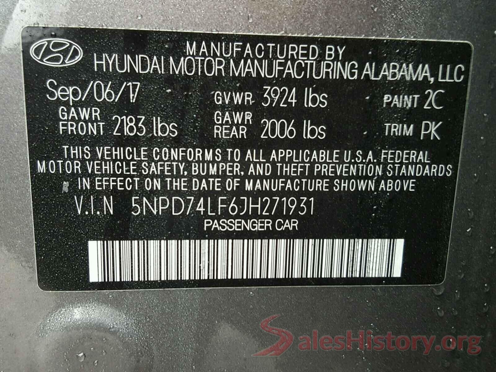 5YFBURHE4KP869291 2018 HYUNDAI ELANTRA