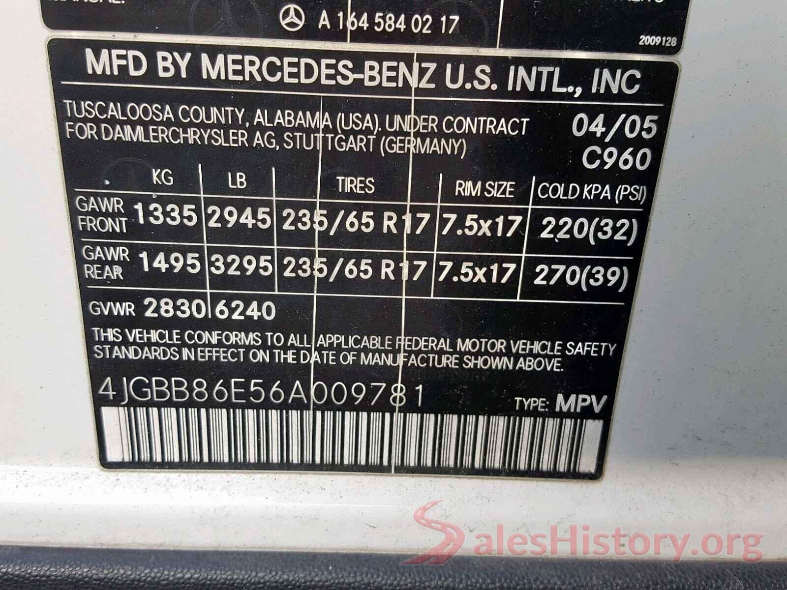 3N1AB7AP1KY208046 2006 MERCEDES-BENZ ML 350