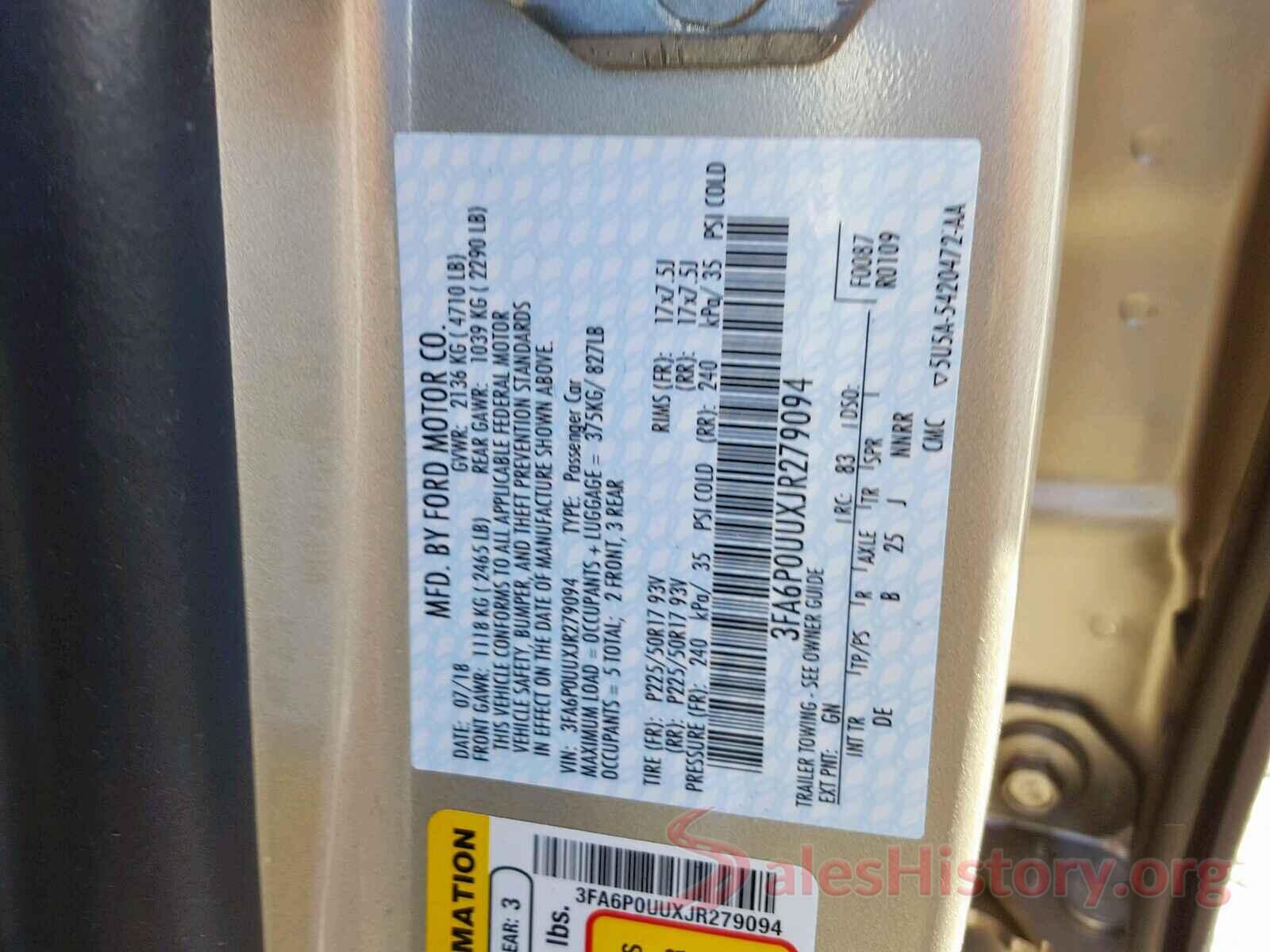 2HGFC2F65LH513495 2018 FORD FUSION