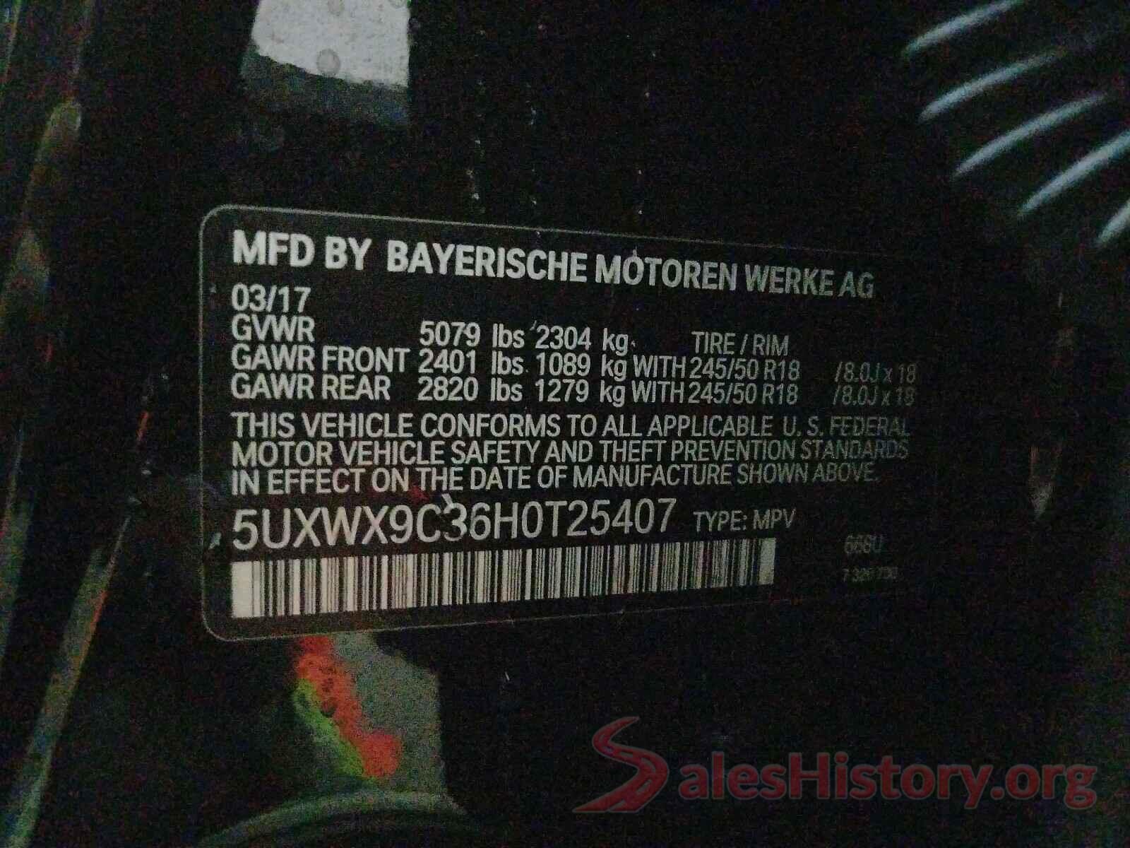 KL8CD6SA7LC415385 2017 BMW X3