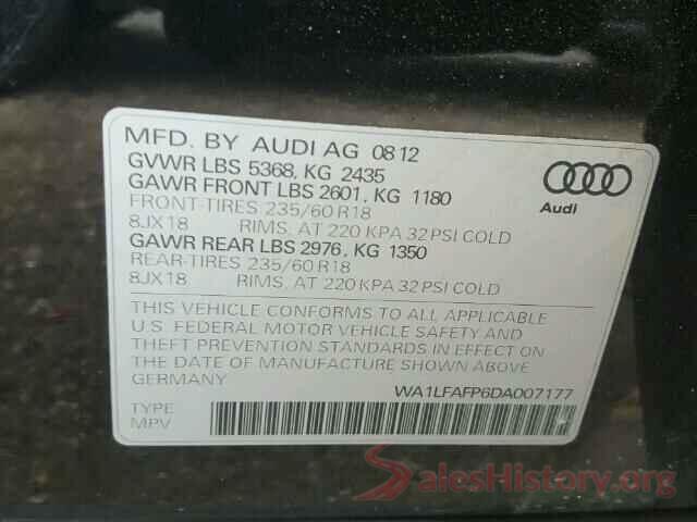 4T1B11HK1KU776050 2013 AUDI Q5