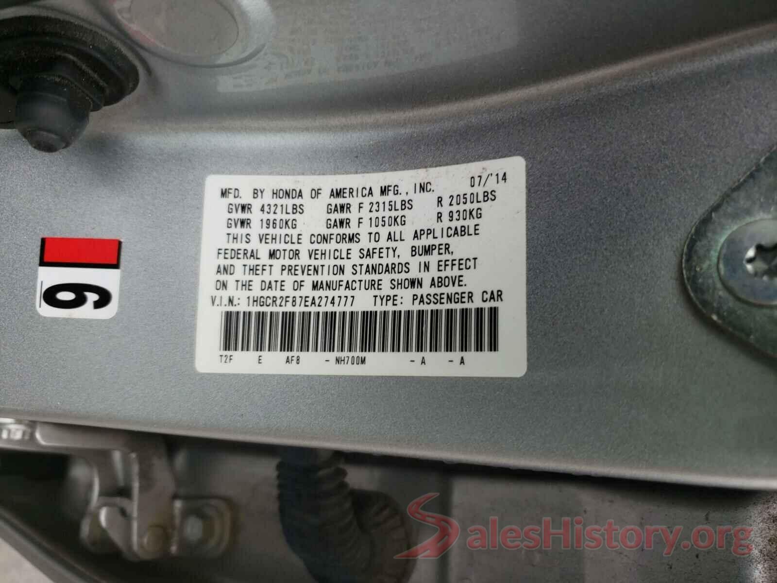 5TFRX5GN9HX099955 2014 HONDA ACCORD